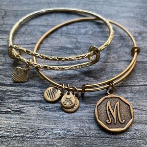 Alex and Ani set of 2 charm bracelets